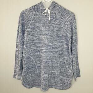 Talbots Blue Heathered Hoodie Size S